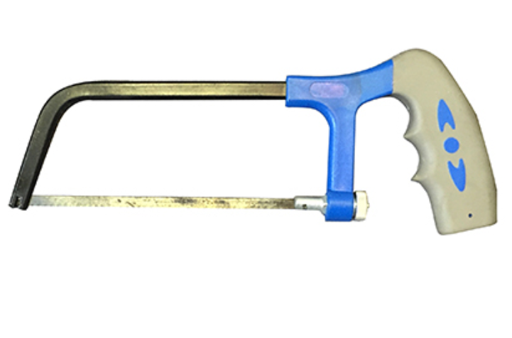 WH030 Mini flat steel hacksaw frame with soft grip plastic handle 6'