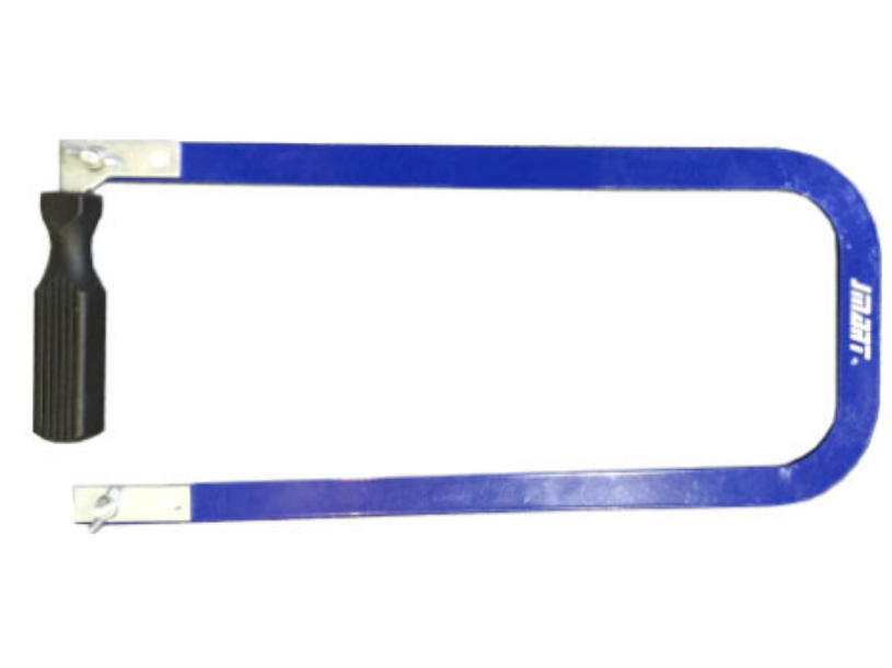 WO003 Flat steel fret saw frame with plastic handle 5"