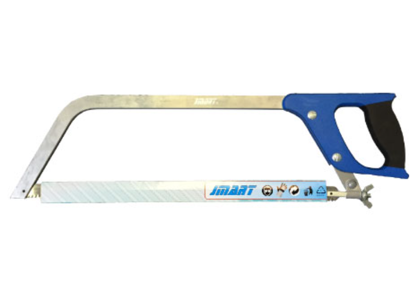 WO006 Flat steel butcher saw with wooden handle 14"